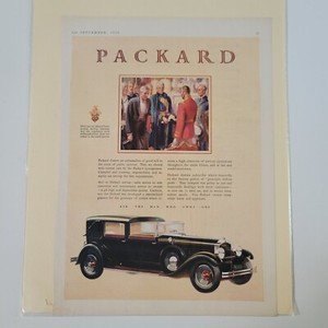 1929 Packard Club Sedan Original Black Color Ad