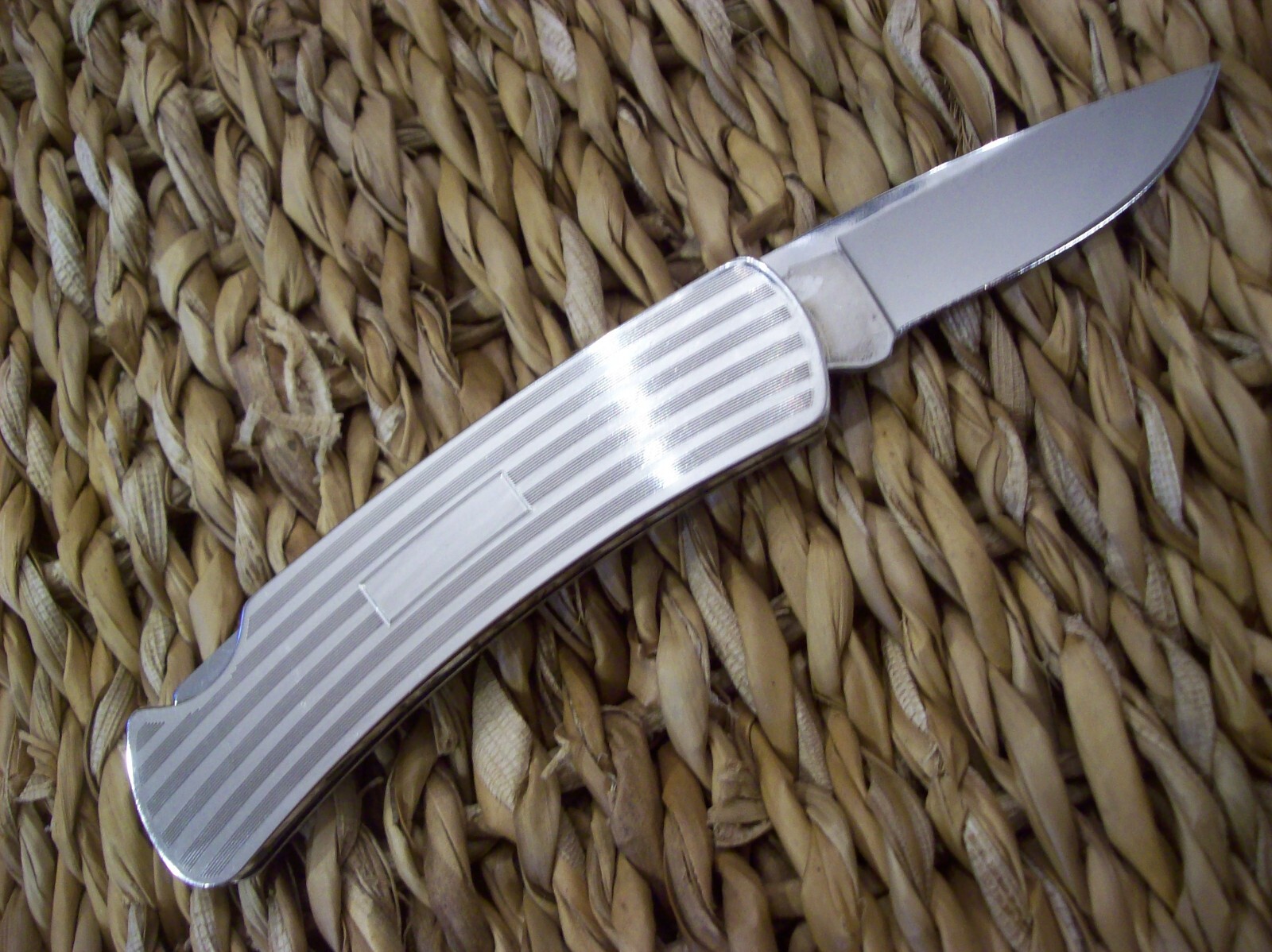 Buck Sample PROTOTYPE SAMPLE BUCK KNIFE 525 SANDSTONE/.925 STERLING/ Never Used ...