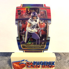 Zach Davidson  Vikings 2021 Panini Select Red & Blue Die-Cut Prizm  Rookie #95