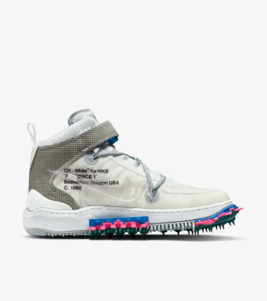 OFF WHITE X NIKE Nike Air Force 1 Mid x Off White™️ (White) Taglia: 9 UK Nuove con scatola