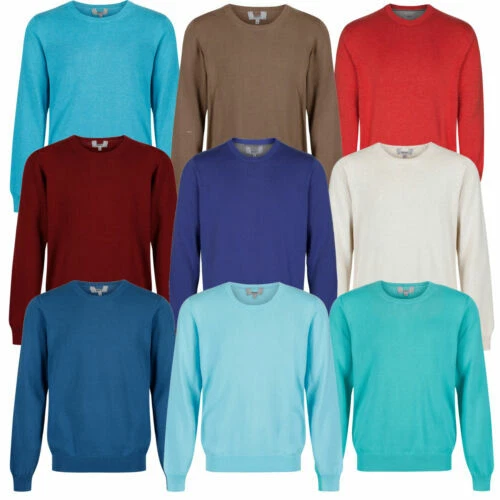 Marks and Spencer Cotton Crew Neck Jumpers & Cardigans for Men