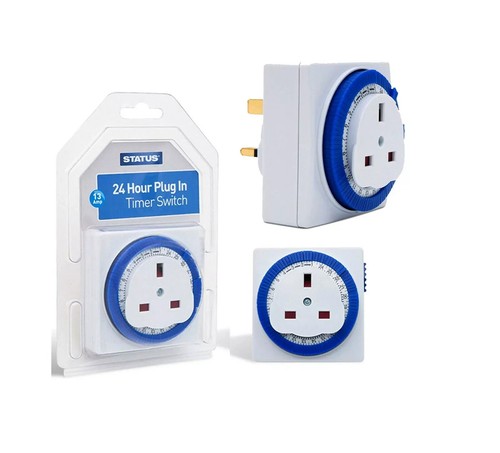 Status 24 Hour Segment Timer Switch Programmable On Off Function UK Mains Plug - Picture 11 of 15