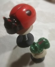 H&uuml;pffigur, H&uuml;pffiguren Mariechenk&auml;fer und Frosch, Spielzeug mit Gebrauchsspuren
