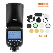 Flash Godox V1F TTL testa tonda flash con batteria per accessori Fujifilm AK-R1