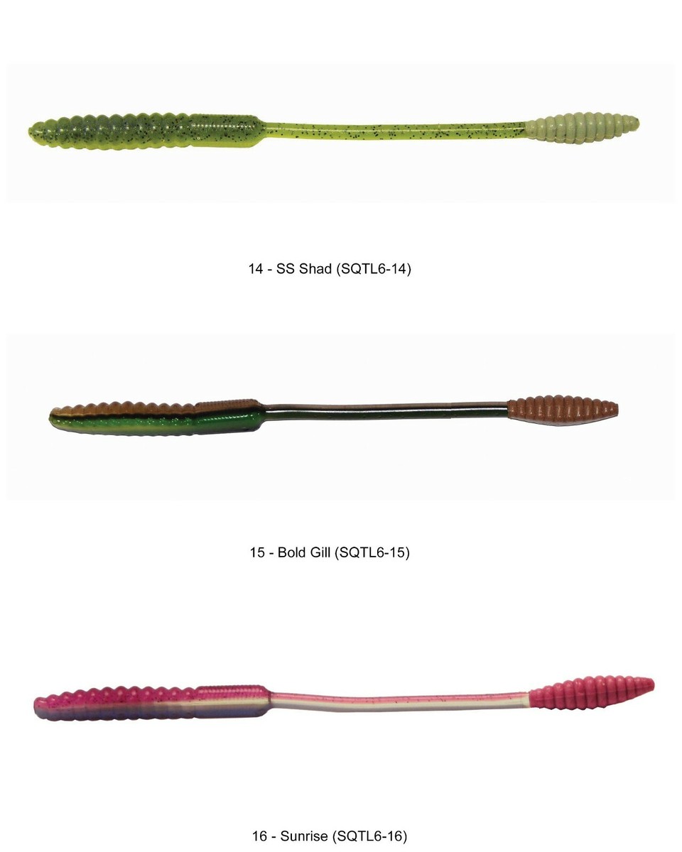 Big Bite Baits Squirrel Tail Worm (SQTL6) Any 16 Colors 6