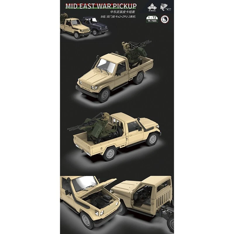 TK7005	1/72 Mid East War pickup+ ZPU-2 - Immagine 2 di 4