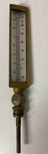 WEKSLER INSTRUMENTS VINTAGE INDUSTRIAL WORKING THERMOMETER W/ADJUST SWIVEL BASE