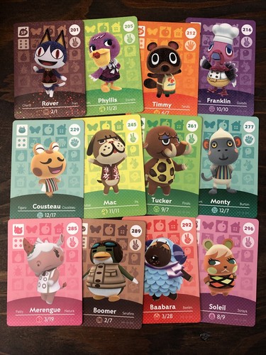 Animal Crossing Amiibo Series 3 Cards #201-299 Mint, Authentic! (Choose cards)