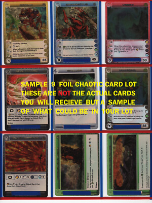 (900000) 9 FOIL CHAOTIC CARD LOT - RANDOM SELECTION - Buy More - SAVE BIG