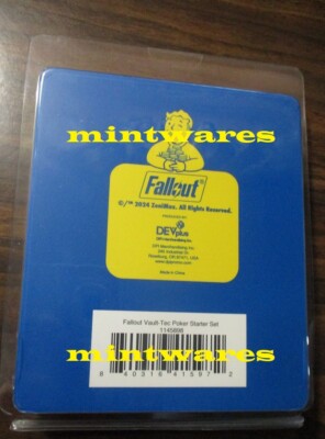 Fallout Vault Tec Poker Starter Set Playing Card Deck Dealer Coin