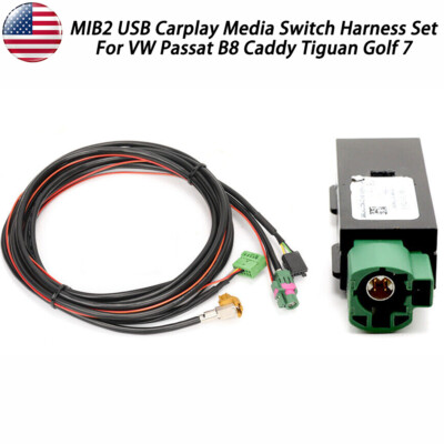 5Q0035726E For VW Golf 7 Passat MIB2 Carplay Module USB Socket Connect Cable Set