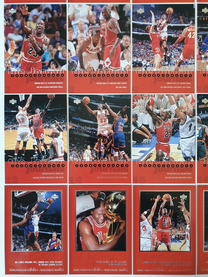 1997 Upper Deck Michael Jordan The Jordan Championship Journals (conjunto de 24 cartas) - Imagem 4 de 4
