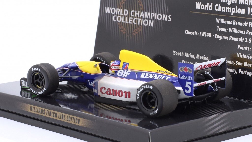 Minichamps Williams FW14B #5 1992 World Champion - Nigel Minichamps Williams FW14B #5 1992 World Champion - Nigel