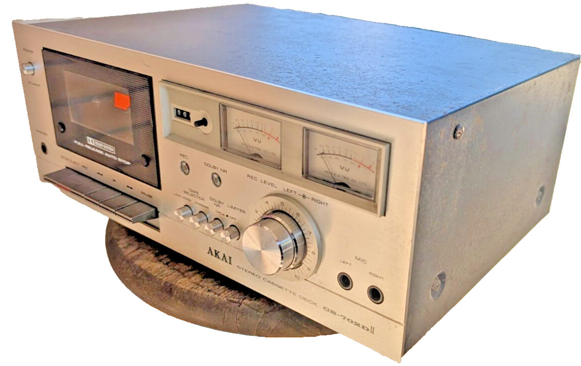 1977-79 Akai CS-702D II Vintage Stereo Cassette Deck Player