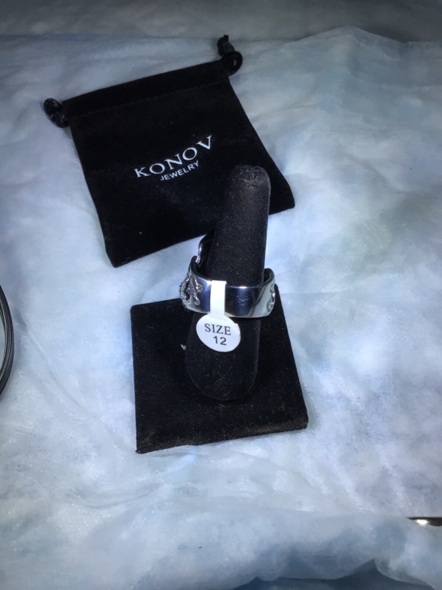 Stainless Steel Men's Punk Gothic Heavy Skull Head Biker Ring Band