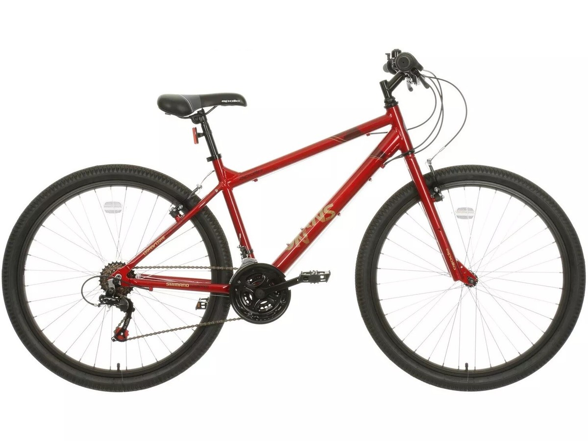 Apollo Transition Mens 18-Speed Hybrid Bike Large Frame Red