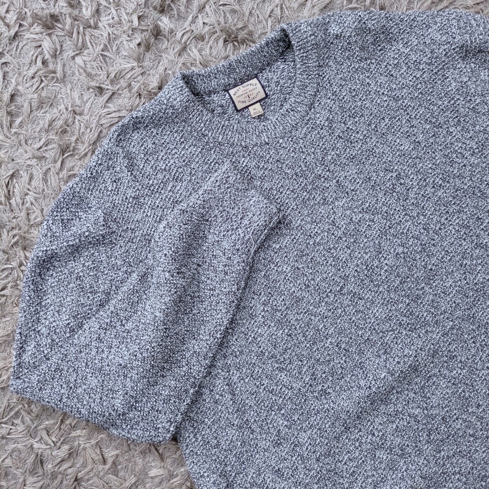 NEXT Supply Fine Quality Men's Ribbed Jumper Navy Blue & White