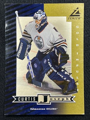 1997-98 Zenith 5x7 Gold Impulse Cut #Z38 Curtis Joseph /100