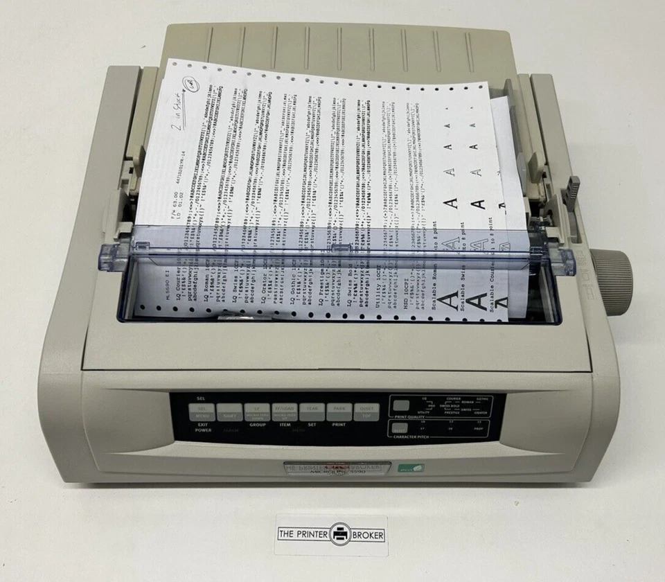 Oki Microline 5590 Eco 24 Pin Dot Matrix Printer 01308803 - Image 3 of 4
