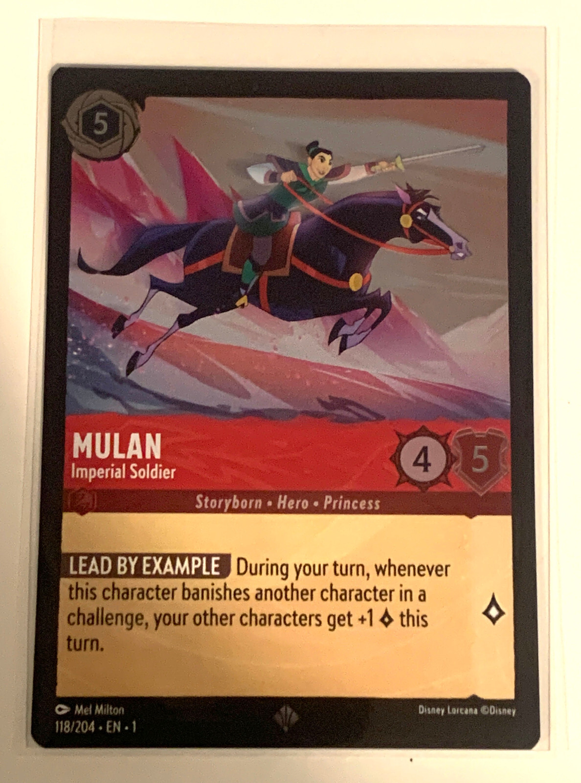Disney Lorcana Mulan Imperial Soldier - Foil Super Rare (118/204) Lorcana NM