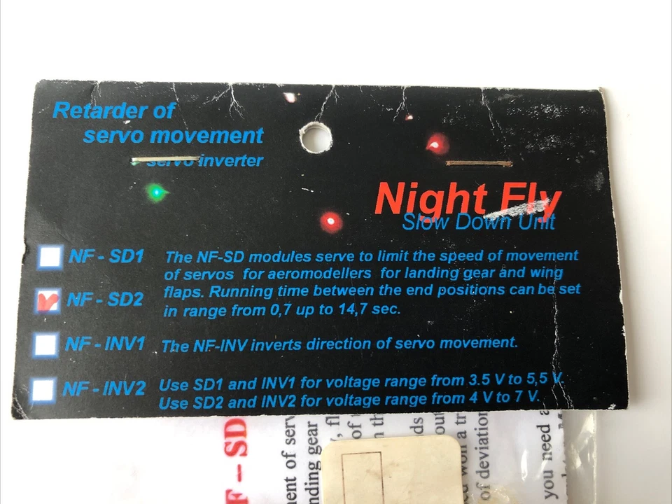 Night Fly Slow Down Unit, RC Servo Movement Retarder, NF-SD2, Radio Controlled - Image 3 of 4