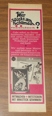 Rare Advertising MINISTECK Donald Duck Mickey Mouse Who's Most Beautiful? 1969
