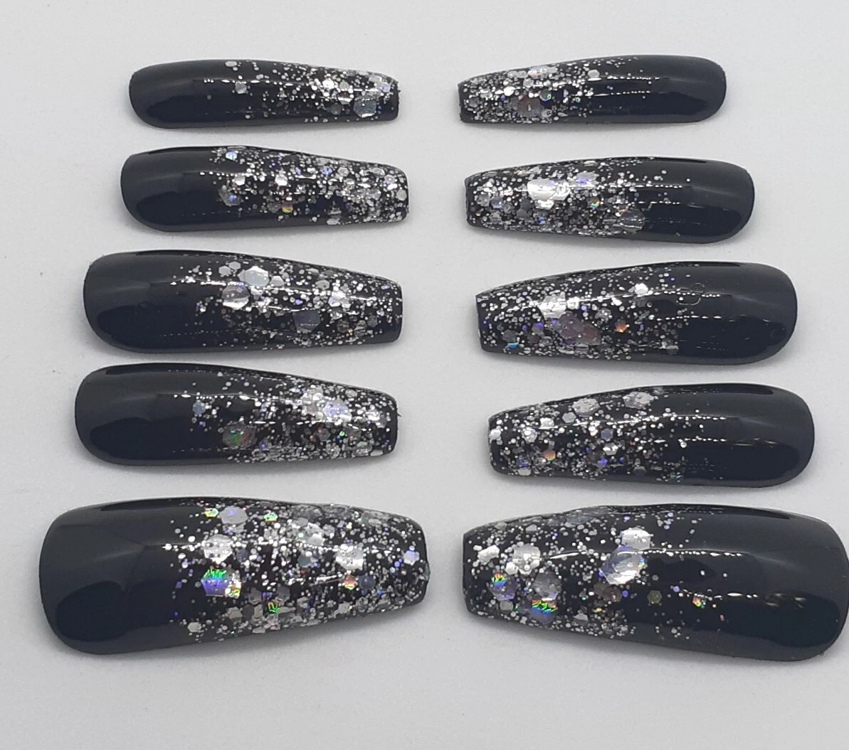 Black and cheap silver nail