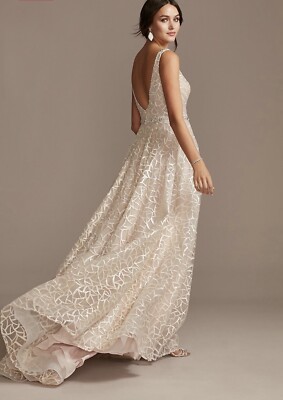 galina signature prom dress Galina Signature Wedding Dress, A-Line, size 10, has pockets, tags included