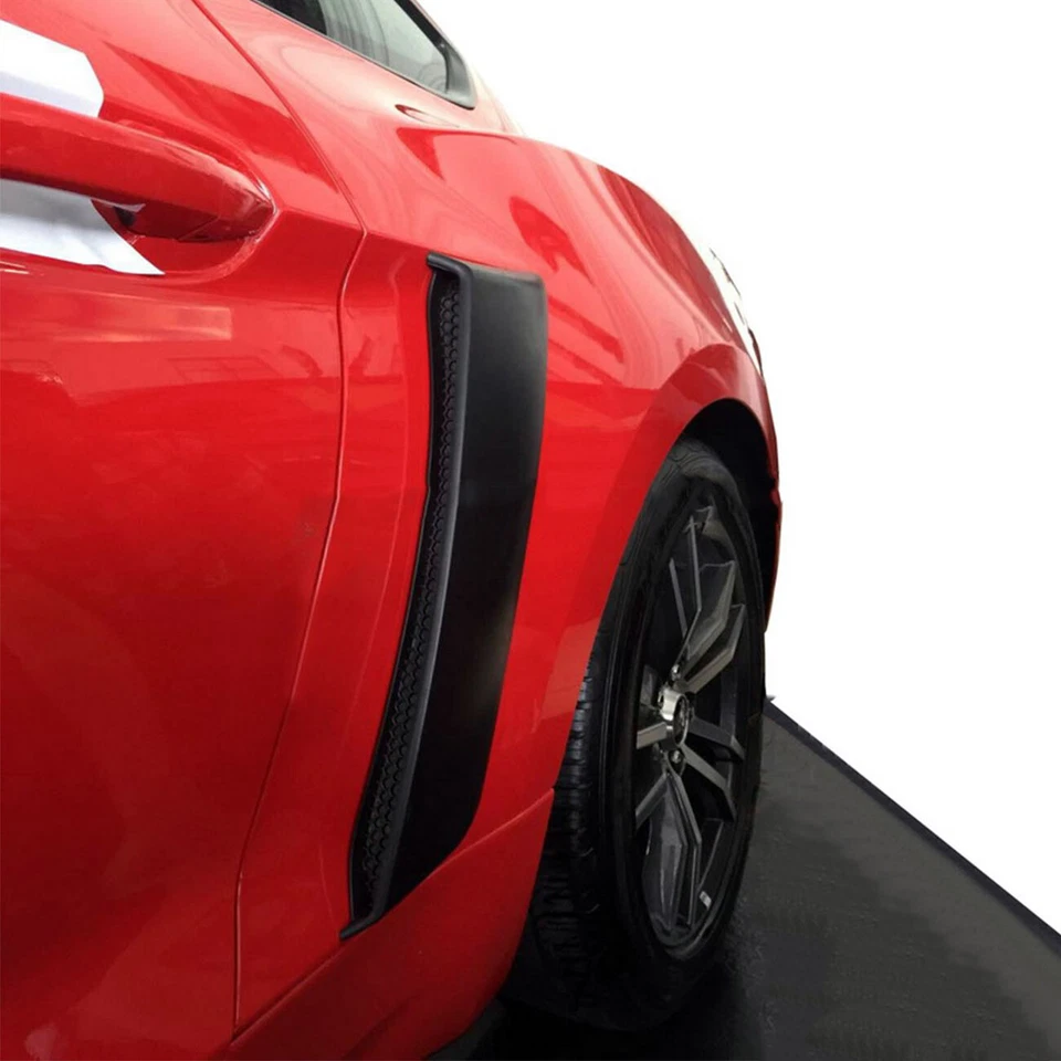Fit For Ford Mustang 2015-2020 R Style Rear Side Fender Door Scoops Unpainted - Image 2 of 4