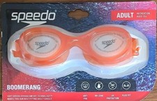 Speedo BOOMERANG ORANGE Adult Goggles UV Protection Flex Fit Anti Fog