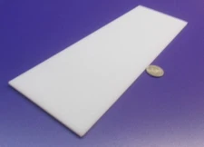 Hdpe White Bar .125" (1/8") Thick x 3.75" Wide x 12" Long, 12 Pcs, 12 Ft