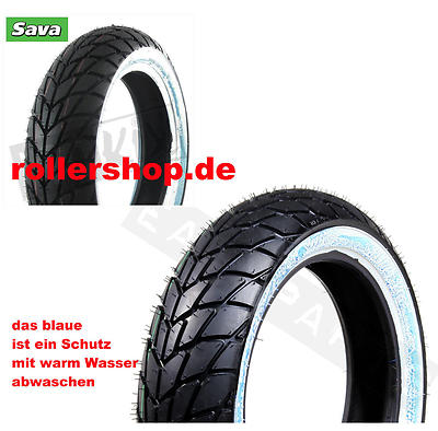 Reifen Weißwand 130/70-12 Mitas/Sava MC20, 62P, TL, DOT 9.21