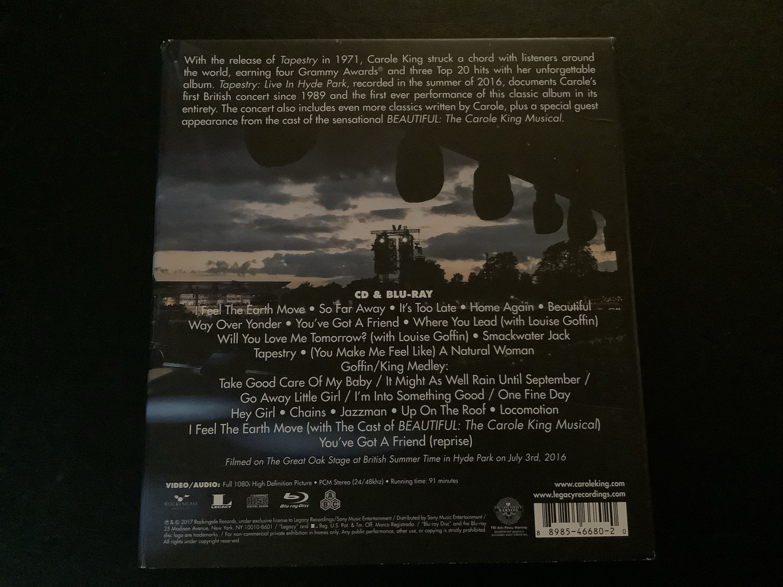 Carole King Tapestry Live in Hyde Park by King, Carole DVD / Cd Set