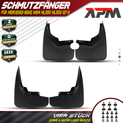 4x Spritzschutz Schmutzfänger für Mercedes-Benz W164 ML350 ML500 2005-2011 SUV