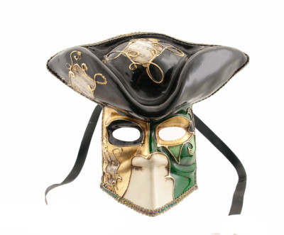 ベネチアンマスク Casanova Bianco 本場 イタリア製 ベネチアンマスク デコ用素材 ホワイト