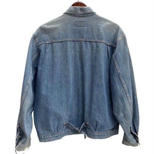 Veste en jean Levis années 90 officiel indigo taille L - état unique B avec signes dutilisation