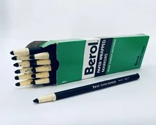 Berol Paper Wrapped 173 T Black China Markers- Box Of 12 Grease Pencils