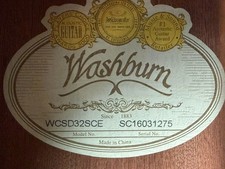 Washburn Electro Acoustic Guitar (WCSD32SCE)-2016