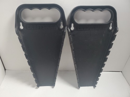 Vintage Craftsman Wrench Organizer Rack SAE & Metric Black Plastic Holder Trays