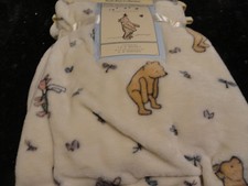 new PLUSH THROW BABY Blanket Classic WINNIE the POOH Bear Piglet cream pastels