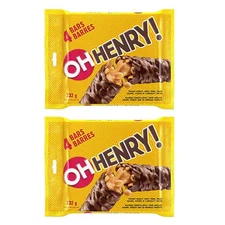 Oh Henry! 4 Full Sized Chocolate Candy Bars, 232g/8.18oz 2-Pack