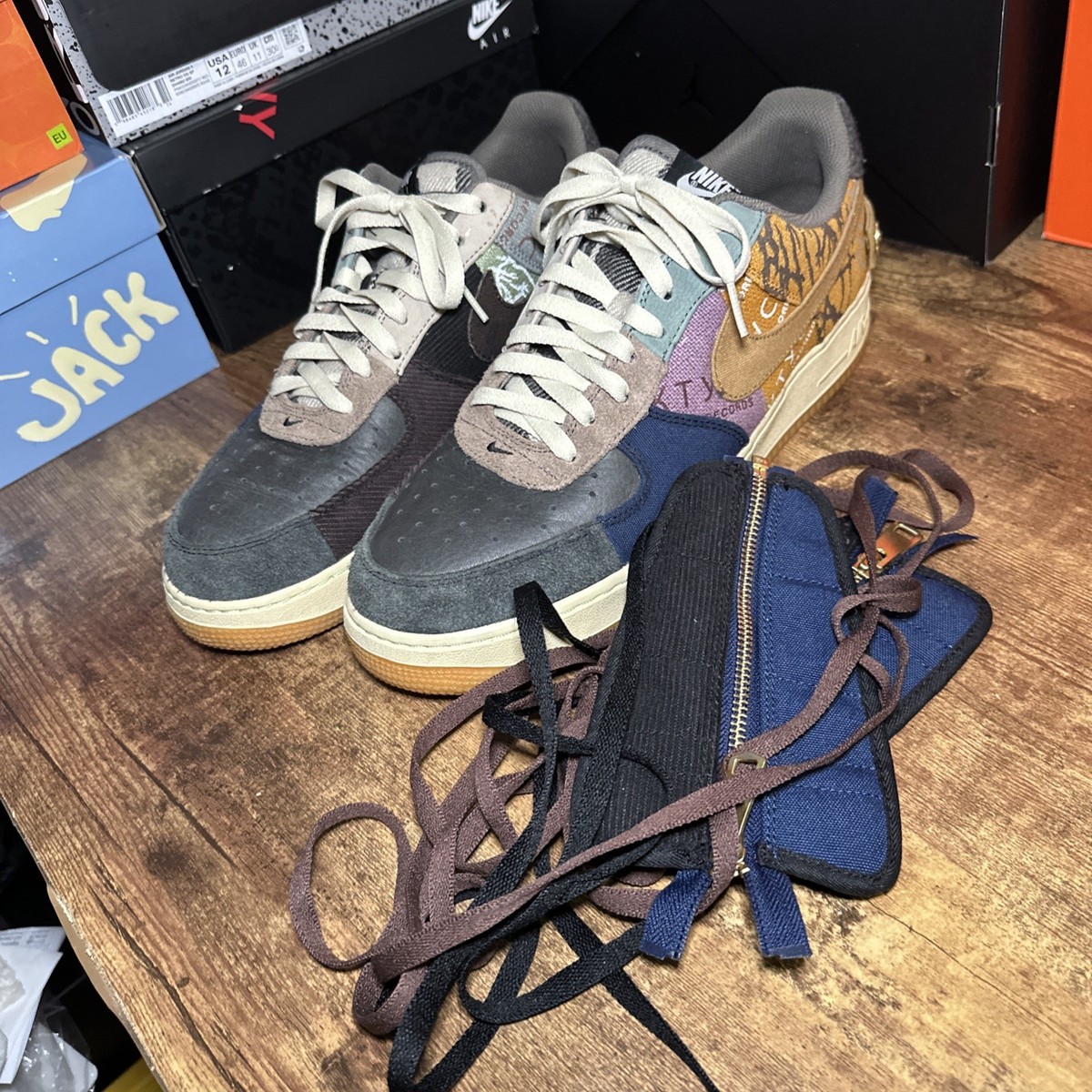 12M - Nike Air Force 1 Low x Travis Scott Cactus Jack USED OG ALL