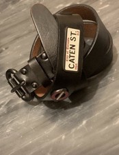 Dsquared2 Cintura In Pelle Colore Nero XL Cm 125 X 3