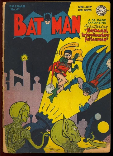 Batman #41 1st Sci-Fi Cover/Story Golden Age Superhero Vintage DC Comic 1947 FR
