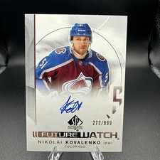 2024-25 SP Authentic Future Watch Auto Nikolai Kovalenko 272/ 999 Avalanche