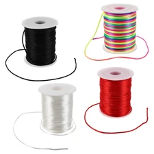  4 Rolls Necklace String Bracelet Woven Rope Decorative for Crafts