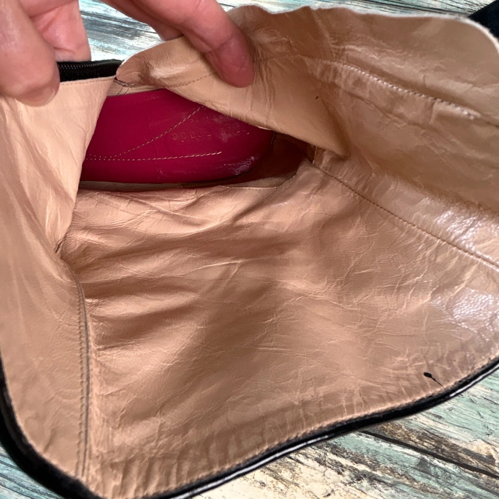 Stivaletto Kate Spade taglia 9B nero scamosciato tacco a blocco zip punta tonda abito punta cappuccio