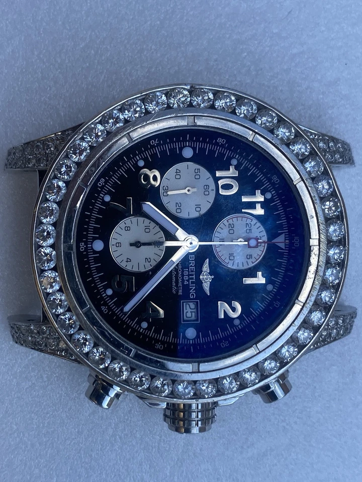 Rare Breitling Super Avenger Chrono Diamond Mens Watch - Image 2 of 4