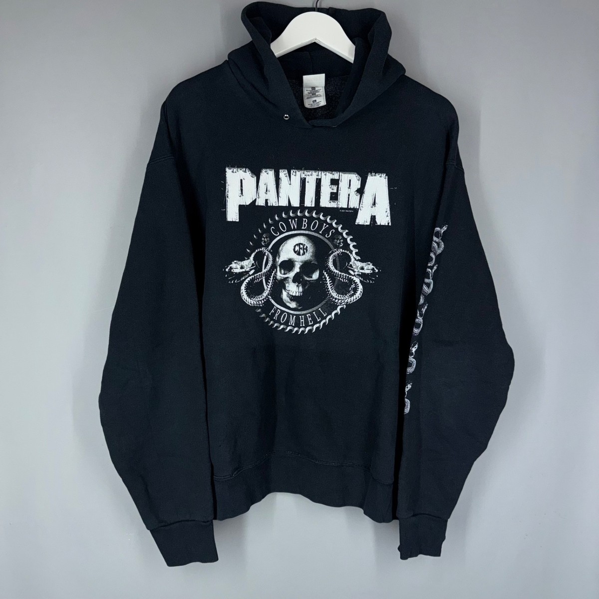 RARE PANTERA BAND 2001 COWBOYS FROM HELL VINTAGE HOODIE SIZE XL