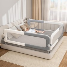 Bed Rail for Toddlers: Foldable  Stable - 78.74 x 78.74 x 59.06 Designed for...
